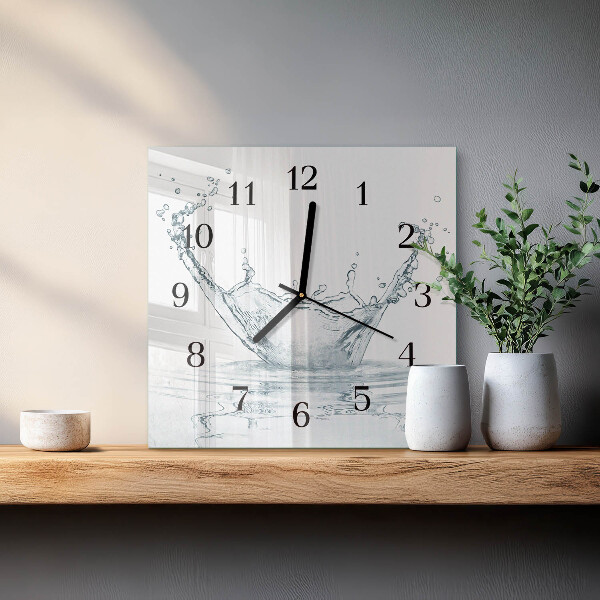 Wanduhr aus glas Wasser