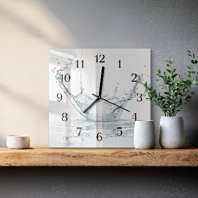 Wanduhr aus glas Wasser