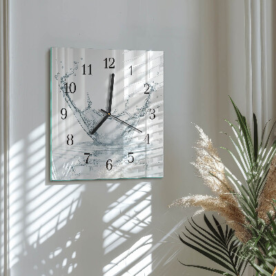 Wanduhr aus glas Wasser