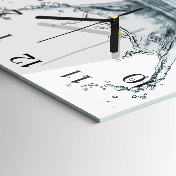 Wanduhr aus glas Wasser