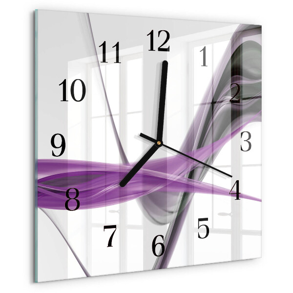 Wanduhr aus glas Abstrakter Rauch