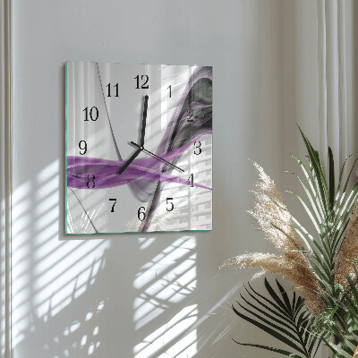 Wanduhr aus glas Abstrakter Rauch