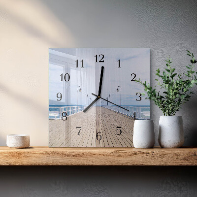 Wanduhr aus glas Pier