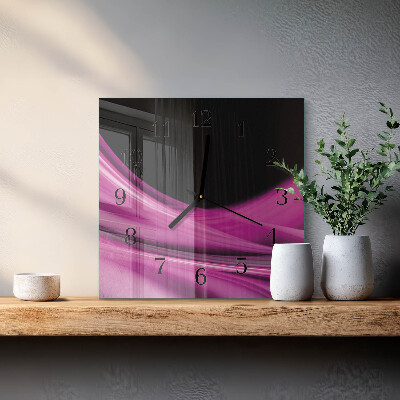 Wanduhr aus glas Abstrakte Linien