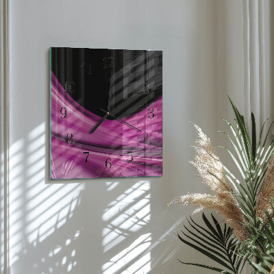 Wanduhr aus glas Abstrakte Linien