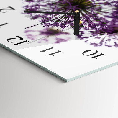 Wanduhr aus glas Blume