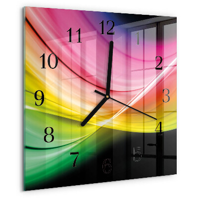 Wanduhr aus glas Abstrakte Linien