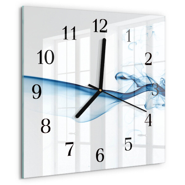 Wanduhr aus glas Abstrakter Rauch