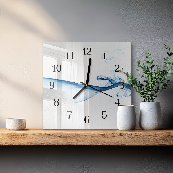 Wanduhr aus glas Abstrakter Rauch
