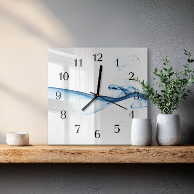 Wanduhr aus glas Abstrakter Rauch