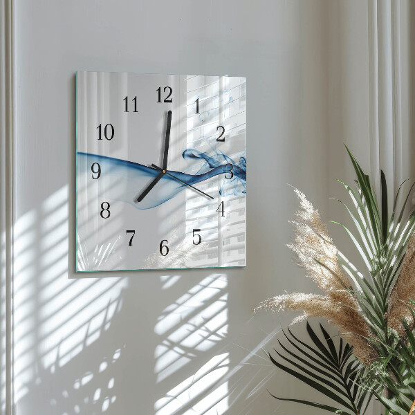 Wanduhr aus glas Abstrakter Rauch