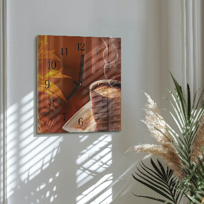 Wanduhr aus glas Kaffee
