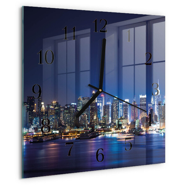 Wanduhr aus glas Horizont