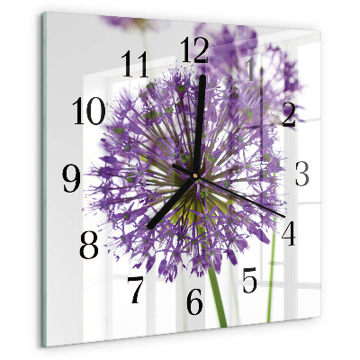 Wanduhr aus glas Blume