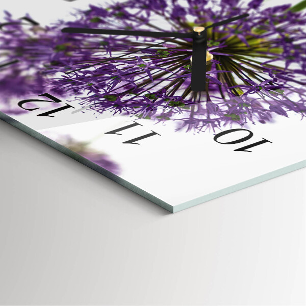 Wanduhr aus glas Blume