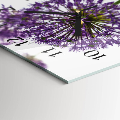 Wanduhr aus glas Blume