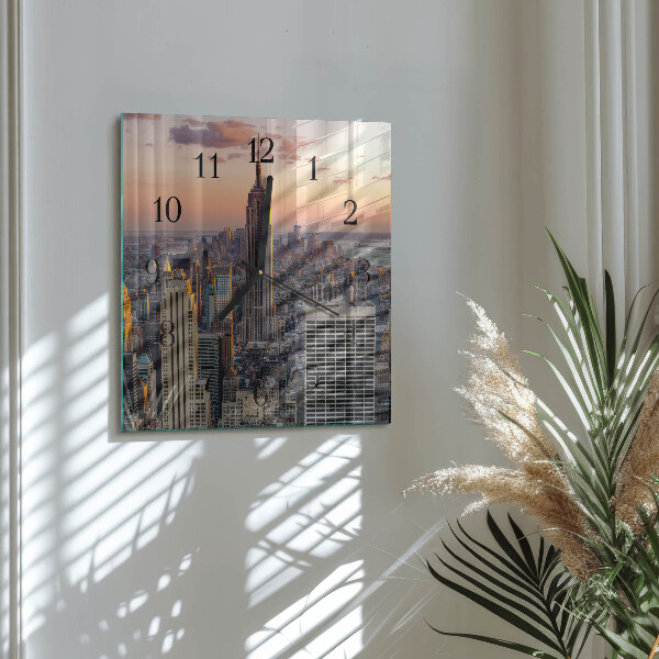 Wanduhr aus glas Horizont