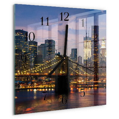 Wanduhr aus glas Horizontale Brücke