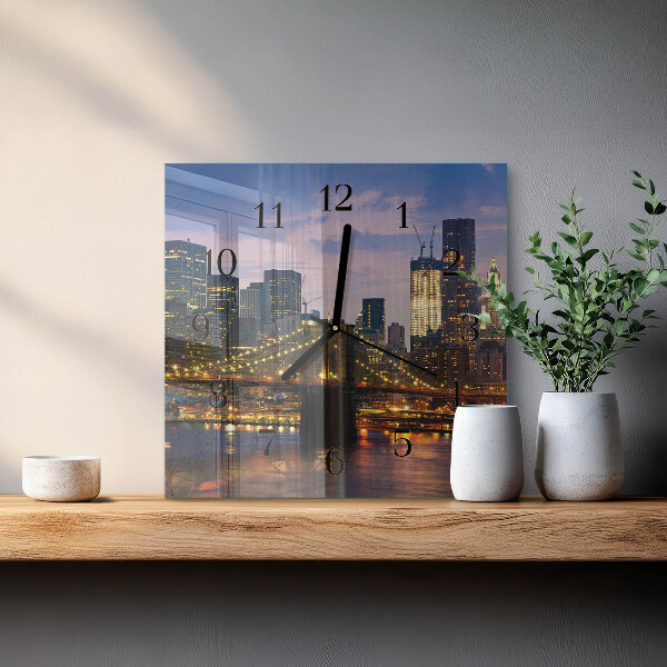 Wanduhr aus glas Horizontale Brücke