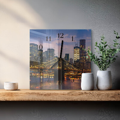 Wanduhr aus glas Horizontale Brücke