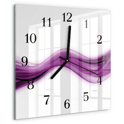 Wanduhr aus glas Abstrakte Linien