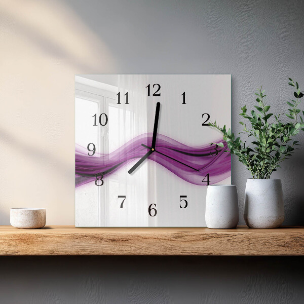 Wanduhr aus glas Abstrakte Linien