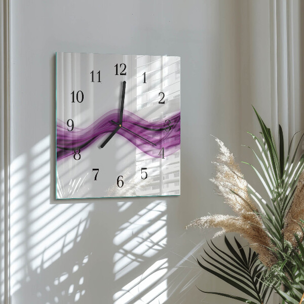 Wanduhr aus glas Abstrakte Linien