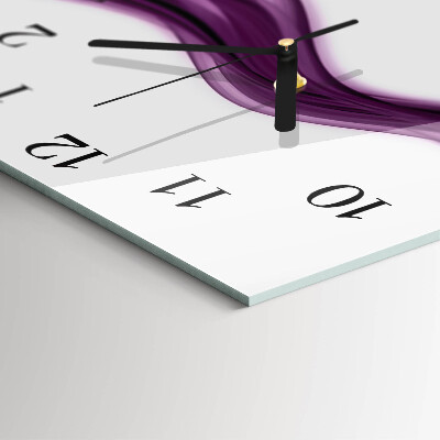 Wanduhr aus glas Abstrakte Linien