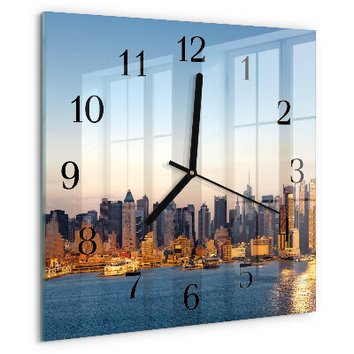 Wanduhr aus glas Horizont