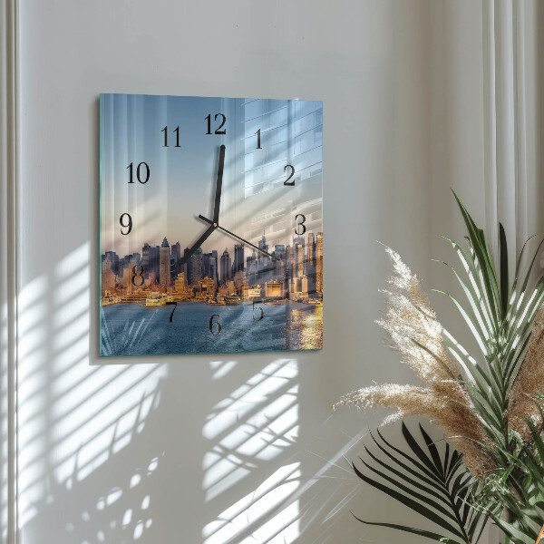 Wanduhr aus glas Horizont