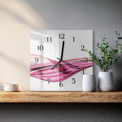 Wanduhr aus glas Abstrakte Linien