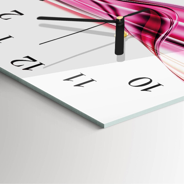 Wanduhr aus glas Abstrakte Linien