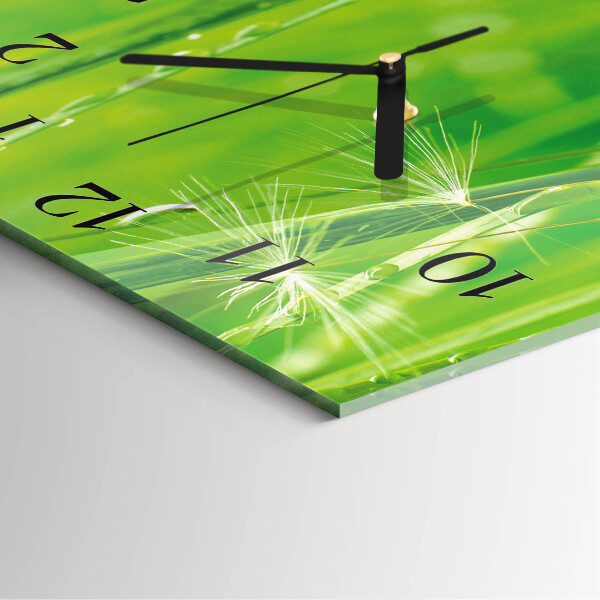 Wanduhr aus glas Gras