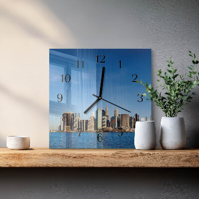 Wanduhr aus glas Horizont