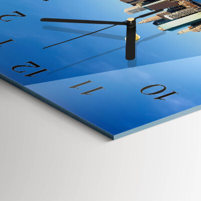 Wanduhr aus glas Horizont