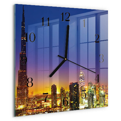 Wanduhr aus glas Horizon Dubai