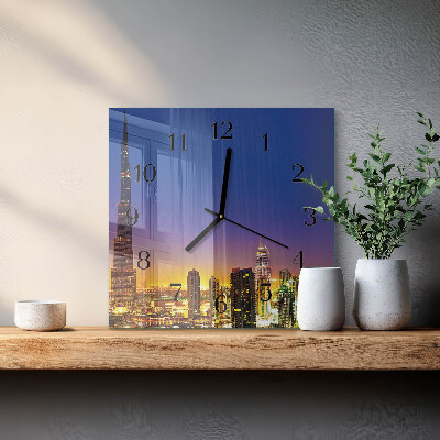 Wanduhr aus glas Horizon Dubai