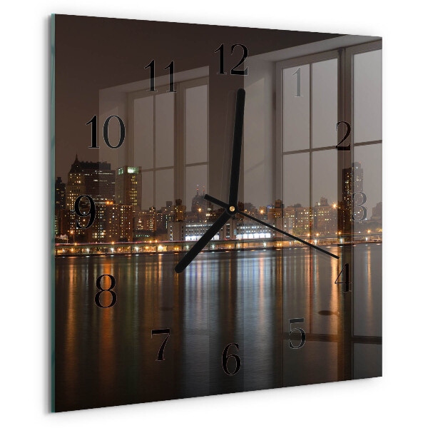 Wanduhr aus glas Horizont