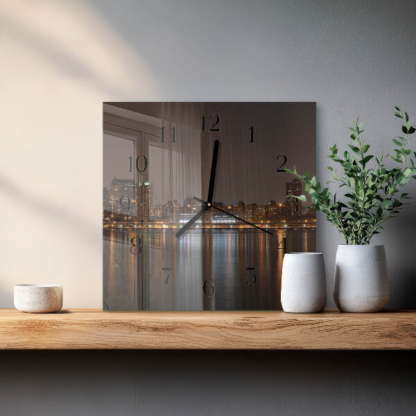 Wanduhr aus glas Horizont