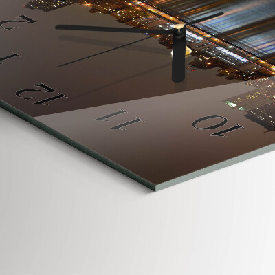 Wanduhr aus glas Horizont