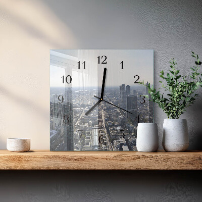 Wanduhr aus glas Horizont