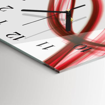 Wanduhr aus glas Abstrakte Linien