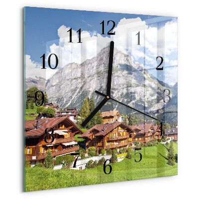 Wanduhr aus glas Gebirge