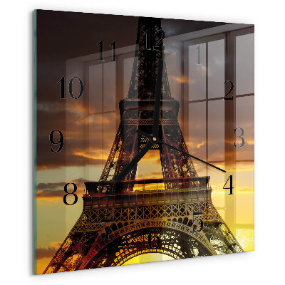 Wanduhr aus glas Eiffelturm Paris