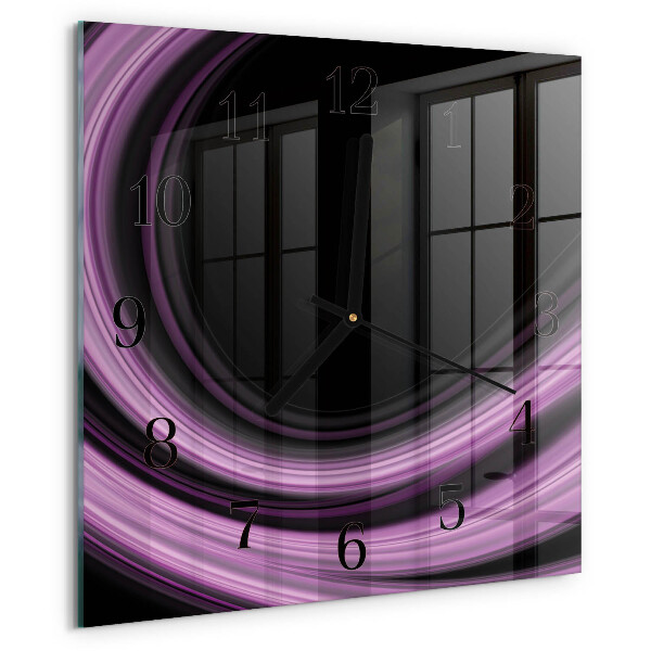 Wanduhr aus glas Abstrakte Linien