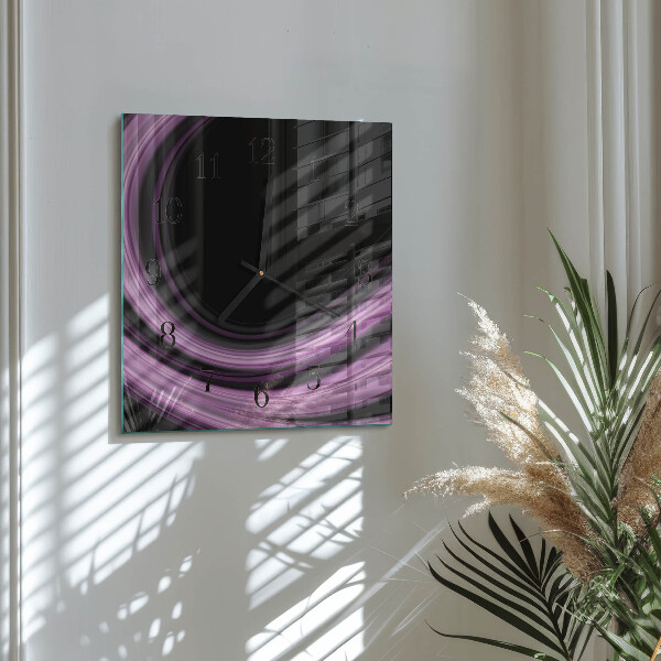Wanduhr aus glas Abstrakte Linien