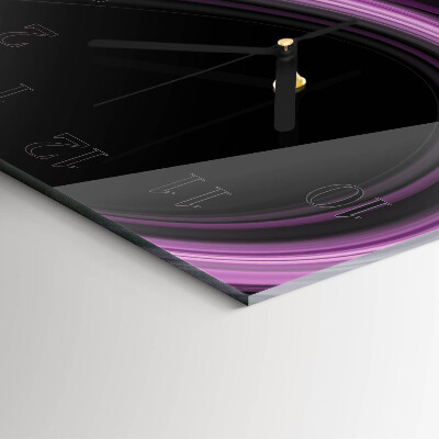 Wanduhr aus glas Abstrakte Linien