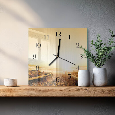 Wanduhr aus glas Strandweg