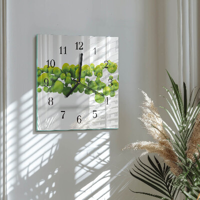 Wanduhr aus glas Äpfel