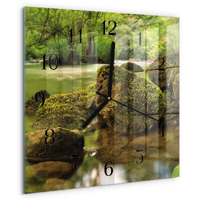 Wanduhr aus glas Landschaft Fluss